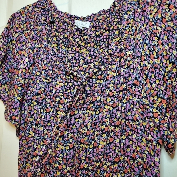 Patrons of Peace Retro Ditsy Floral Print Tiered Ruffle Skirt M Smock Waist - Picture 3 of 9